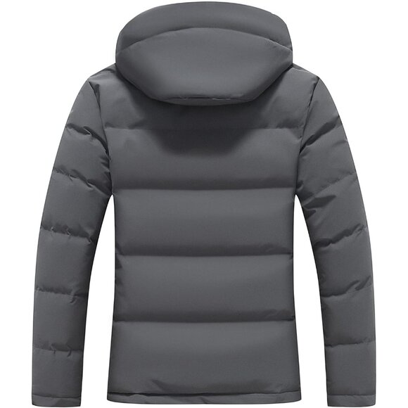 Women's Lightweight Full-Zip Puffer Jacket with Hood Quilted Warm Winter Coat Wa - Picture 2 of 6